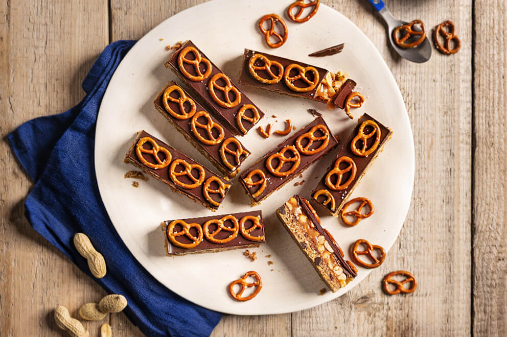 Erdnuss-Brezel-Riegel